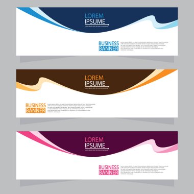 Vektör tasarım web pankartı şablonu. Web Tasarım Elementleri - Başlık Tasarımı. Gri arkaplan üzerine soyut geometrik web afişi şablonu. Modern pankart.