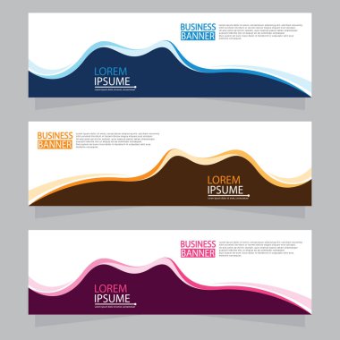 Vektör tasarım web pankartı şablonu. Web Tasarım Elementleri - Başlık Tasarımı. Gri arkaplan üzerine soyut geometrik web afişi şablonu. Modern pankart.