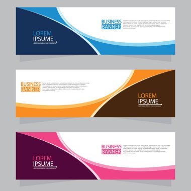 Vektör tasarım web pankartı şablonu. Web Tasarım Elementleri - Başlık Tasarımı. Gri arkaplan üzerine soyut geometrik web afişi şablonu. Modern pankart.