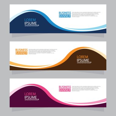 Vektör tasarım web pankartı şablonu. Web Tasarım Elementleri - Başlık Tasarımı. Gri arkaplan üzerine soyut geometrik web afişi şablonu. Modern pankart.