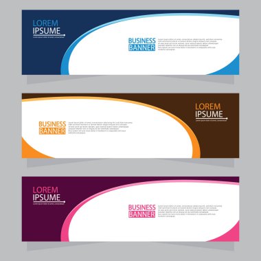 Vektör tasarım web pankartı şablonu. Web Tasarım Elementleri - Başlık Tasarımı. Gri arkaplan üzerine soyut geometrik web afişi şablonu. Modern pankart.