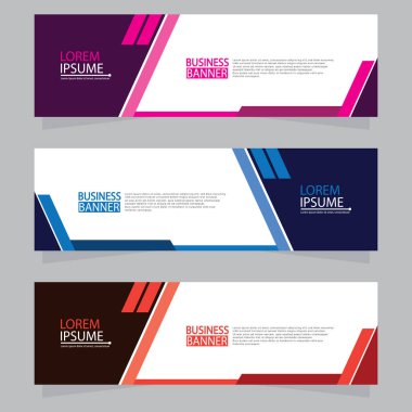 Vektör tasarım web pankartı şablonu. Web Tasarım Elementleri - Başlık Tasarımı. Gri arkaplan üzerine soyut geometrik web afişi şablonu. Modern pankart.