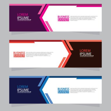 Vektör tasarım web pankartı şablonu. Web Tasarım Elementleri - Başlık Tasarımı. Gri arkaplan üzerine soyut geometrik web afişi şablonu. Modern pankart.