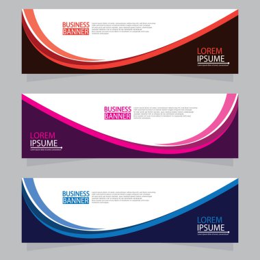 Vektör tasarım web pankartı şablonu. Web Tasarım Elementleri - Başlık Tasarımı. Gri arkaplan üzerine soyut geometrik web afişi şablonu. Modern pankart.