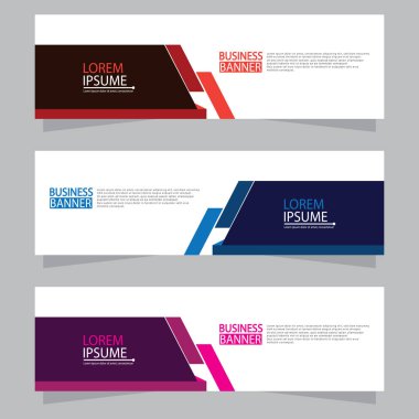 Vektör tasarım web pankartı şablonu. Web Tasarım Elementleri - Başlık Tasarımı. Gri arkaplan üzerine soyut geometrik web afişi şablonu. Modern pankart.