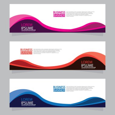 Vektör tasarım web pankartı şablonu. Web Tasarım Elementleri - Başlık Tasarımı. Gri arkaplan üzerine soyut geometrik web afişi şablonu. Modern pankart.