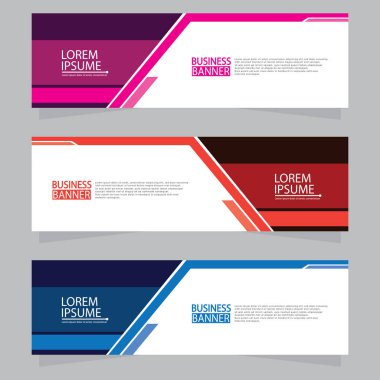 Vektör tasarım web pankartı şablonu. Web Tasarım Elementleri - Başlık Tasarımı. Gri arkaplan üzerine soyut geometrik web afişi şablonu. Modern pankart.