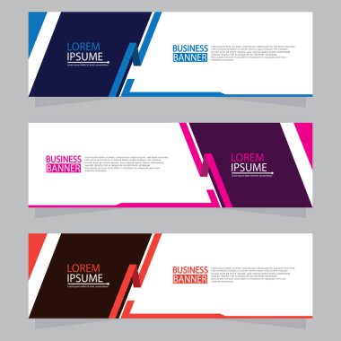 Vektör tasarım web pankartı şablonu. Web Tasarım Elementleri - Başlık Tasarımı. Gri arkaplan üzerine soyut geometrik web afişi şablonu. Modern pankart.