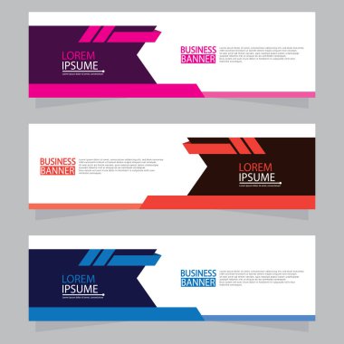 Vektör tasarım web pankartı şablonu. Web Tasarım Elementleri - Başlık Tasarımı. Gri arkaplan üzerine soyut geometrik web afişi şablonu. Modern pankart.