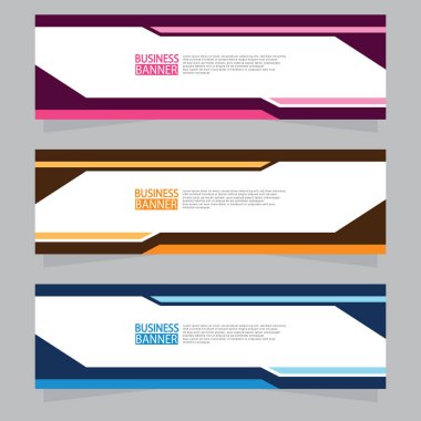 Vektör tasarım web pankartı şablonu. Web Tasarım Elementleri - Başlık Tasarımı. Gri arkaplan üzerine soyut geometrik web afişi şablonu. Modern pankart.