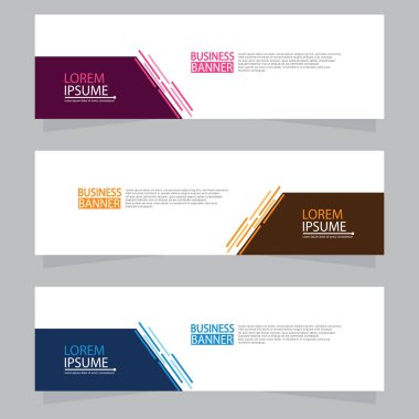 Vektör tasarım web pankartı şablonu. Web Tasarım Elementleri - Başlık Tasarımı. Gri arkaplan üzerine soyut geometrik web afişi şablonu. Modern pankart.