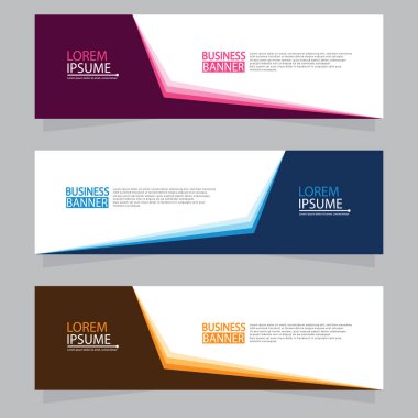 Vektör tasarım web pankartı şablonu. Web Tasarım Elementleri - Başlık Tasarımı. Gri arkaplan üzerine soyut geometrik web afişi şablonu. Modern pankart.