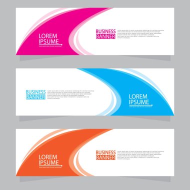 Vektör tasarım web pankartı şablonu. Web Tasarım Elementleri - Başlık Tasarımı. Gri arkaplan üzerine soyut geometrik web afişi şablonu. Modern pankart.