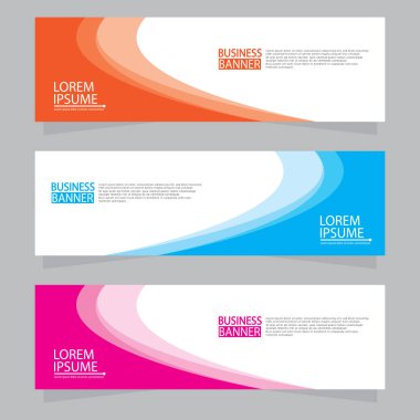 Vektör tasarım web pankartı şablonu. Web Tasarım Elementleri - Başlık Tasarımı. Gri arkaplan üzerine soyut geometrik web afişi şablonu. Modern pankart.