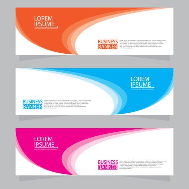 Vektör tasarım web pankartı şablonu. Web Tasarım Elementleri - Başlık Tasarımı. Gri arkaplan üzerine soyut geometrik web afişi şablonu. Modern pankart.