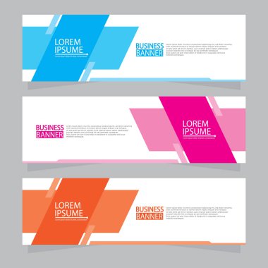 Vektör tasarım web pankartı şablonu. Web Tasarım Elementleri - Başlık Tasarımı. Gri arkaplan üzerine soyut geometrik web afişi şablonu. Modern pankart.
