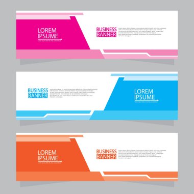 Vektör tasarım web pankartı şablonu. Web Tasarım Elementleri - Başlık Tasarımı. Gri arkaplan üzerine soyut geometrik web afişi şablonu. Modern pankart.