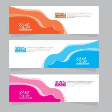 Vektör tasarım web pankartı şablonu. Web Tasarım Elementleri - Başlık Tasarımı. Gri arkaplan üzerine soyut geometrik web afişi şablonu. Modern pankart.