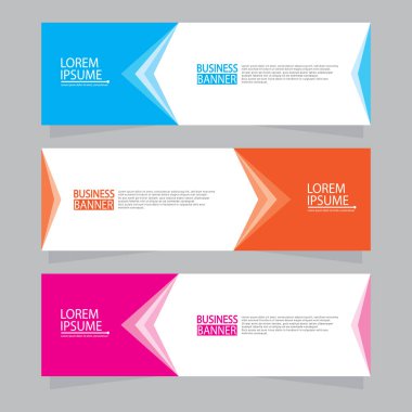 Vektör tasarım web pankartı şablonu. Web Tasarım Elementleri - Başlık Tasarımı. Gri arkaplan üzerine soyut geometrik web afişi şablonu. Modern pankart.