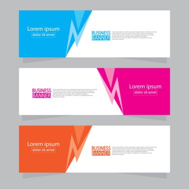 Vektör tasarım web pankartı şablonu. Web Tasarım Elementleri - Başlık Tasarımı. Gri arkaplan üzerine soyut geometrik web afişi şablonu. Modern pankart.