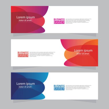 Vektör tasarım web pankartı şablonu. Web Tasarım Elementleri - Başlık Tasarımı. Gri arkaplan üzerine soyut geometrik web afişi şablonu. Modern pankart.