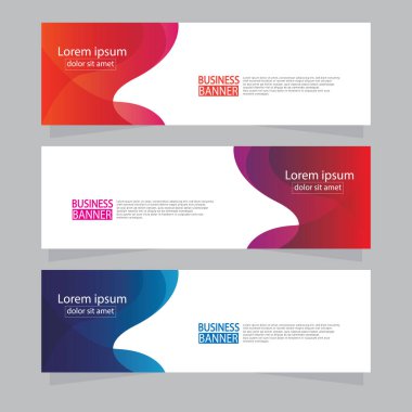 Vektör tasarım web pankartı şablonu. Web Tasarım Elementleri - Başlık Tasarımı. Gri arkaplan üzerine soyut geometrik web afişi şablonu. Modern pankart.