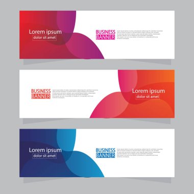 Vektör tasarım web pankartı şablonu. Web Tasarım Elementleri - Başlık Tasarımı. Gri arkaplan üzerine soyut geometrik web afişi şablonu. Modern pankart.