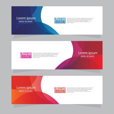 Vektör tasarım web pankartı şablonu. Web Tasarım Elementleri - Başlık Tasarımı. Gri arkaplan üzerine soyut geometrik web afişi şablonu. Modern pankart.