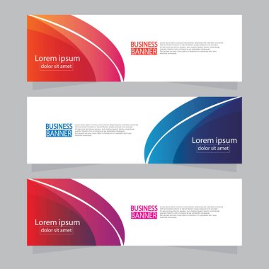 Vektör tasarım web pankartı şablonu. Web Tasarım Elementleri - Başlık Tasarımı. Gri arkaplan üzerine soyut geometrik web afişi şablonu. Modern pankart.