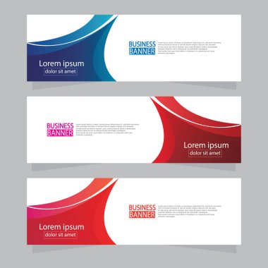 Vektör tasarım web pankartı şablonu. Web Tasarım Elementleri - Başlık Tasarımı. Gri arkaplan üzerine soyut geometrik web afişi şablonu. Modern pankart.