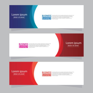 Vektör tasarım web pankartı şablonu. Web Tasarım Elementleri - Başlık Tasarımı. Gri arkaplan üzerine soyut geometrik web afişi şablonu. Modern pankart.