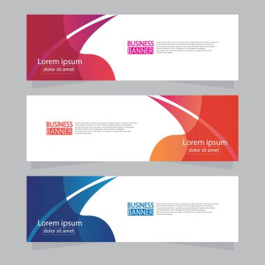 Vektör tasarım web pankartı şablonu. Web Tasarım Elementleri - Başlık Tasarımı. Gri arkaplan üzerine soyut geometrik web afişi şablonu. Modern pankart.