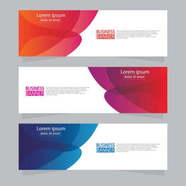 Vektör tasarım web pankartı şablonu. Web Tasarım Elementleri - Başlık Tasarımı. Gri arkaplan üzerine soyut geometrik web afişi şablonu. Modern pankart.