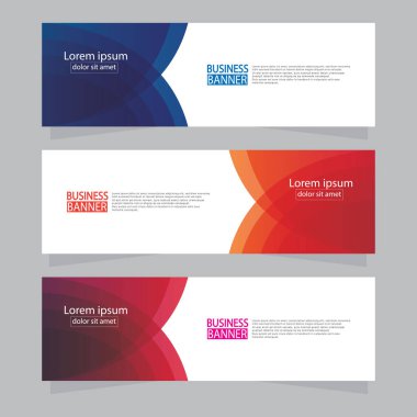 Vektör tasarım web pankartı şablonu. Web Tasarım Elementleri - Başlık Tasarımı. Gri arkaplan üzerine soyut geometrik web afişi şablonu. Modern pankart.