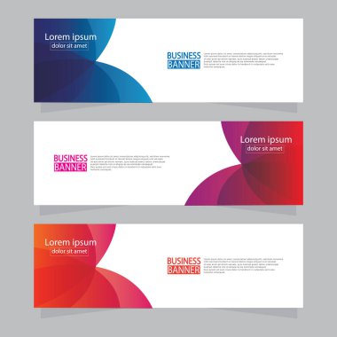 Vektör tasarım web pankartı şablonu. Web Tasarım Elementleri - Başlık Tasarımı. Gri arkaplan üzerine soyut geometrik web afişi şablonu. Modern pankart.