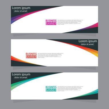 Vektör tasarım web pankartı şablonu. Web Tasarım Elementleri - Başlık Tasarımı. Gri arkaplan üzerine soyut geometrik web afişi şablonu. Modern pankart.