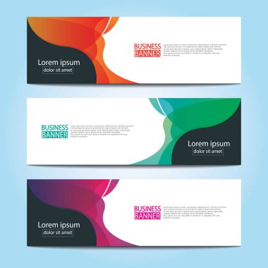 Vektör tasarım web pankartı şablonu. Web Tasarım Elementleri - Başlık Tasarımı. Gri arkaplan üzerine soyut geometrik web afişi şablonu. Modern pankart.