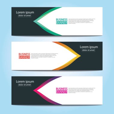 Vektör tasarım web pankartı şablonu. Web Tasarım Elementleri - Başlık Tasarımı. Gri arkaplan üzerine soyut geometrik web afişi şablonu. Modern pankart.