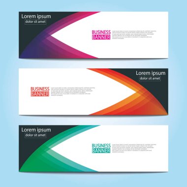 Vektör tasarım web pankartı şablonu. Web Tasarım Elementleri - Başlık Tasarımı. Gri arkaplan üzerine soyut geometrik web afişi şablonu. Modern pankart.