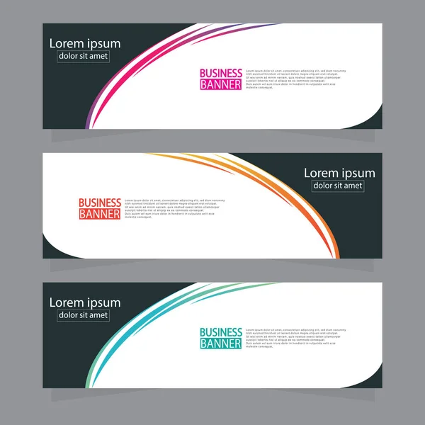 Vector Abstract Design Web Banner Template Web Design Elements Header — Stock Vector