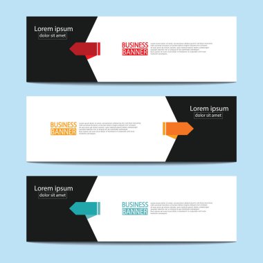 Vektör tasarım web pankartı şablonu. Web Tasarım Elementleri - Başlık Tasarımı. Gri arkaplan üzerine soyut geometrik web afişi şablonu. Modern pankart.