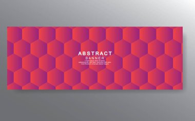 Vektör tasarım web pankartı şablonu. Web Tasarım Elementleri - Başlık Tasarımı. Gri arkaplan üzerine soyut geometrik web afişi şablonu. Modern pankart.