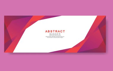 Vektör tasarım web pankartı şablonu. Web Tasarım Elementleri - Başlık Tasarımı. Gri arkaplan üzerine soyut geometrik web afişi şablonu. Modern pankart.