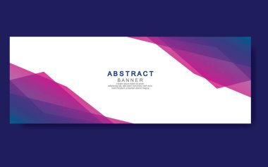 Vektör tasarım web pankartı şablonu. Web Tasarım Elementleri - Başlık Tasarımı. Gri arkaplan üzerine soyut geometrik web afişi şablonu. Modern pankart.