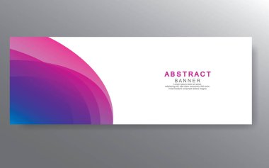 Vektör tasarım web pankartı şablonu. Web Tasarım Elementleri - Başlık Tasarımı. Gri arkaplan üzerine soyut geometrik web afişi şablonu. Modern pankart.