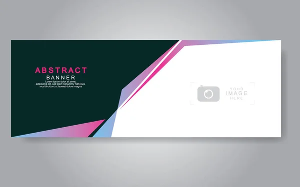 Vector Abstract Design Web Banner Template Web Design Elements Header — Stock Vector