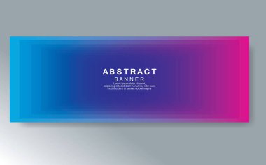 Vektör tasarım web pankartı şablonu. Web Tasarım Elementleri - Başlık Tasarımı. Gri arkaplan üzerine soyut geometrik web afişi şablonu. Modern pankart.