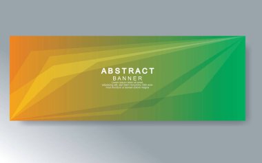 Vektör tasarım web pankartı şablonu. Web Tasarım Elementleri - Başlık Tasarımı. Gri arkaplan üzerine soyut geometrik web afişi şablonu. Modern pankart.