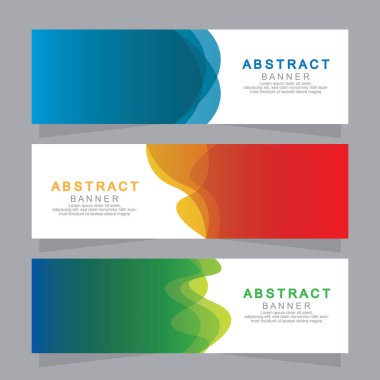 Vektör tasarım web pankartı şablonu. Web Tasarım Elementleri - Başlık Tasarımı. Gri arkaplan üzerine soyut geometrik web afişi şablonu. Modern pankart.