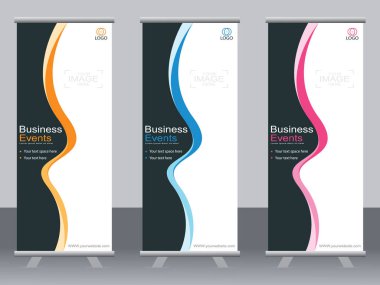 Ticari afişler açılır Standee afiş şablonu.